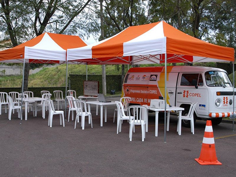 Tenda Sanfonada em Ação de MKT